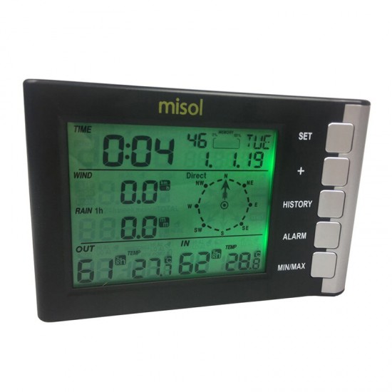 WH5300 Professional Weather Station Wind Speed Wind Direction Temperature Humidity Rain 433Mhz