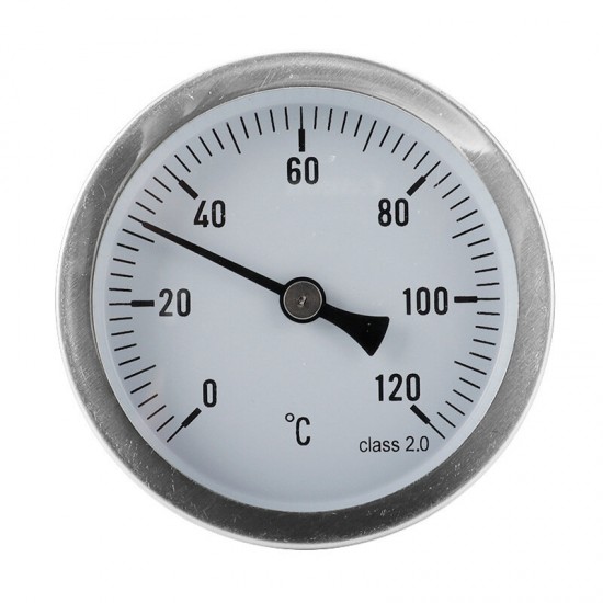 TS-W51 0~120°C Bimetal Grill Thermometer Stainless Steel Oven Grill Temperature Measuring Instrument