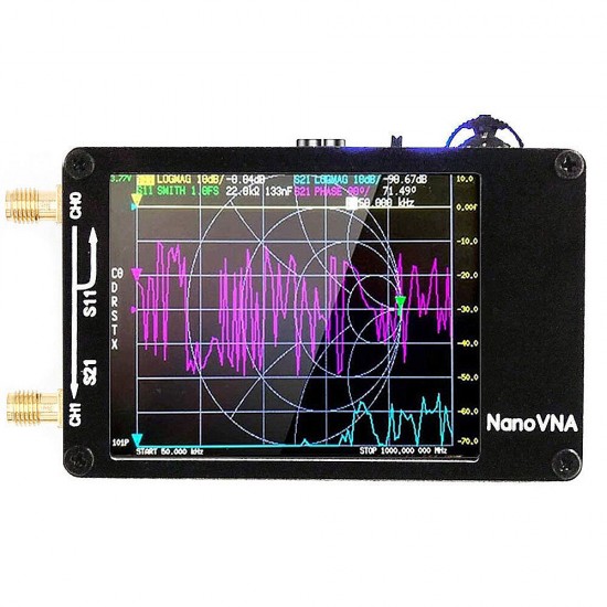 NanoVNA-PCB Vector Network Antenna Analyzer 50KHz-1.5GHz MF HF VHF UHF with SD Card Reader Slot