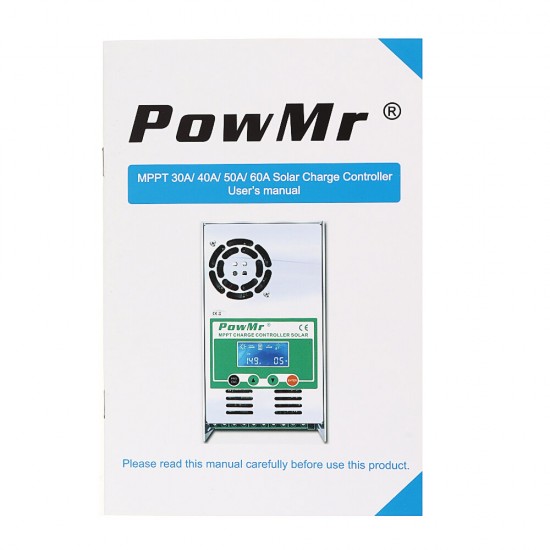 MPPT 60A Solar Charge and Discharge Controller 12V 24V 36V 48V Auto for Max PV 190VDC Lead Acid Lithium Battery