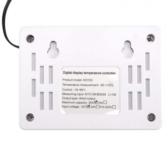 W3103 Digital Thermostat High Power 30A Automatic Adjustable Temperature Controller Switch 12V24V220V