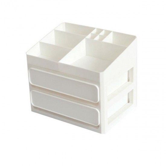 2/3 Layers Storage Box PP Table Tidy Desktop Organizer Drawer Case Makeup Display Holder