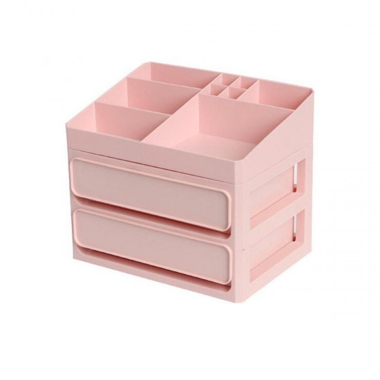 2/3 Layers Storage Box PP Table Tidy Desktop Organizer Drawer Case Makeup Display Holder