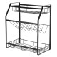 Black Seasoning Rack Kitchen Household Three-layer Storage Rack