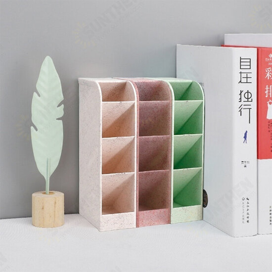 Creative Fashion Oblique Pen Holder Wheat Stalk Korean Style Multi-function Desktop StorageBox Office Stationery Kawaii