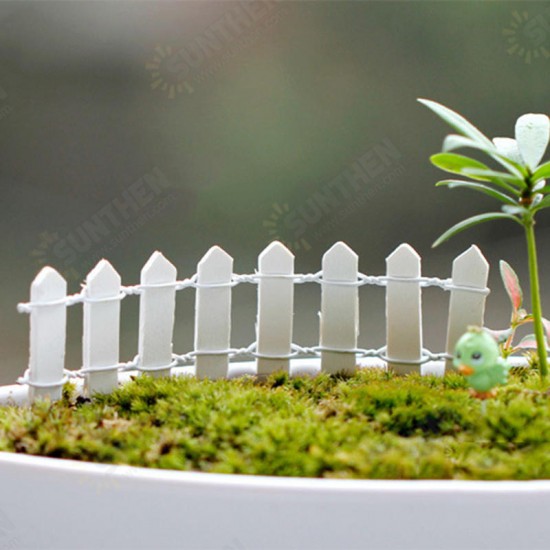 Miniature Small Wood Fence DIY Fairy Garden Micro Dollhouse Plant Pot Decorations Bonsai Terrarium Ornament