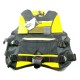 Multi-pocket Work Tool Vest with Black Yellow Reflective Safety Strip Adjustable Strap