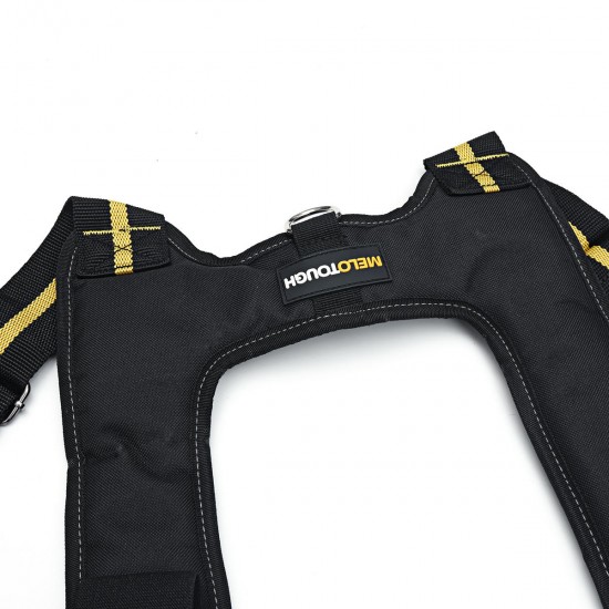 Padded Heavy Duty Work Tool Belt Braces Suspenders for Tool Pouch with 4 Loops