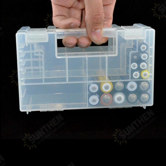 Translucent Hard Plastic Case Holder Storage Box for AA AAA C battery