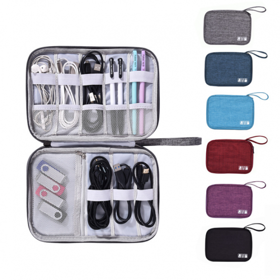 Travel Digital Storage Bag Closet Organizer Case for Headphones Storage Bag Portable Zipper Charger Data Cable USB Cosmetics