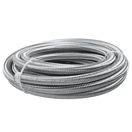 20FT AN4 AN6 AN8 AN10 Fuel Hose Oil Gas Line Pipe Stainless Steel Braided