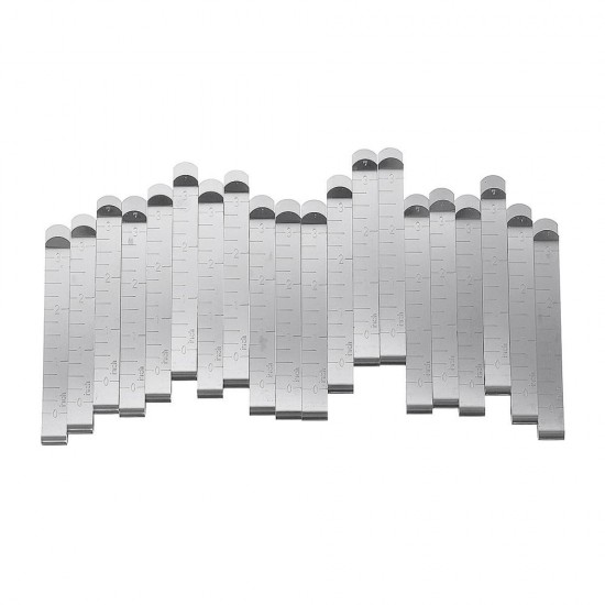 20pcs Stainless Steel Sewing Hemming Clips Measurement Ruler Quilting Supplies Sewing Clip Tools