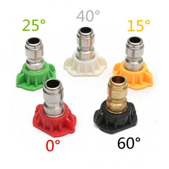 2600PSI High Pressure Water Gun Adapter With 5pcs GMP2.5 Spray Nozzles Tips for Watering Tools