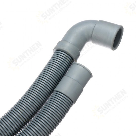 4M Wash Machine Dishwasher Drain Hose Outlet Water Pipe Flexible Extension 22mm With Bracket