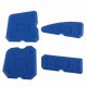 4Pcs Blue Hand Tools Combination Caulking Tool Kit Joint Sealant Silicone Spreader Spatula Scraper Edge Grout Remover Scraper