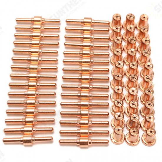 60pcs Consumables Extended Long Tip Electrodes and Nozzles for PT31 LG40 40A Air Plasma Cutter