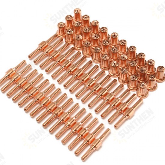 60pcs Consumables Extended Long Tip Electrodes and Nozzles for PT31 LG40 40A Air Plasma Cutter