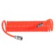 6.5mm Inner Diameter PU Spriral Air Hose 6-15 Meters Long with Bend Restrictor 1/4 Inch Quick Coupler and Plug