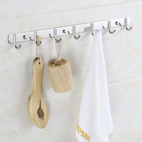 6/8/10 Hook Bathroom Kitchen Bedroom Wall Hanger Cloth Towel Hook