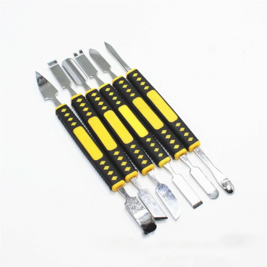 6pcs Metal Crowbars Set Small Metal Spudger Pry Opening Repair Tools Kit for Mobile Phone Metal Crowbars