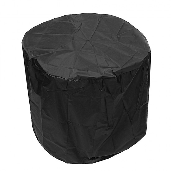 71x53cm Round Fire Pit Cover Waterproof UV Patio Grill BBQ Outdoor Protector Cover