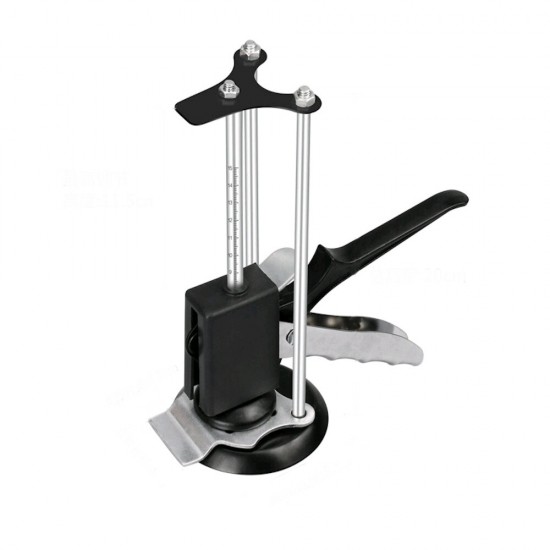 Black Metal Plastic Handle Single/Three Column Round Bottom Height Adjuster Manual Lifting Positioning Tool