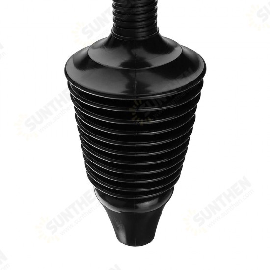 Detachable Heavy Duty Toilet Plunger Powerful Toilet Bathroom Sewer Pipe Dredger Black