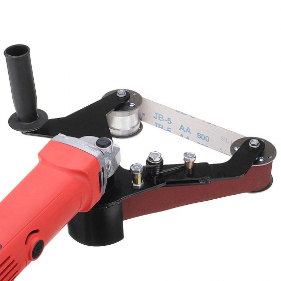 Grinder Pipe and Tube Belt Sander Attachment Stainless Steel Metal Wood Sanding Belt Adapter for 100 Angle Grinder