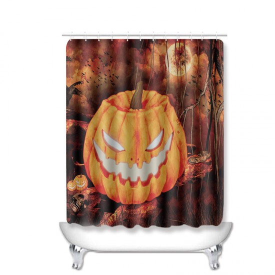 Halloween Shower Curtain Toilet Soft Velvet Non-slip Kitchen Mat Type 3