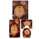 Halloween Shower Curtain Toilet Soft Velvet Non-slip Kitchen Mat Type 3