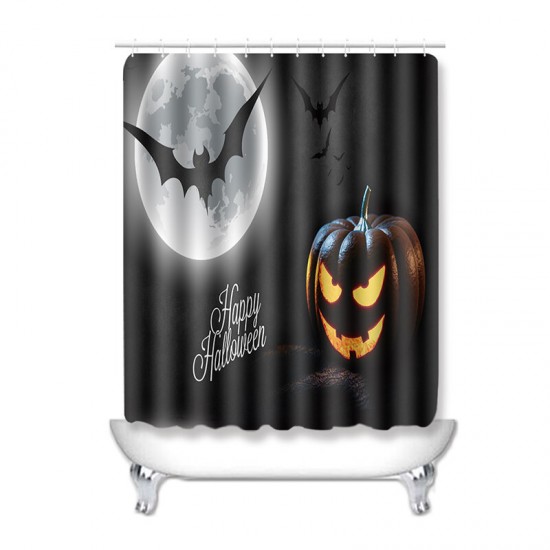 Halloween Shower Curtain Toilet Soft Velvet Non-slip Kitchen Mat Type 5