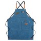 Multi-pocket Canvas Work Apron Washable Dust-proof Apron For Craftsman Carpenter Mason