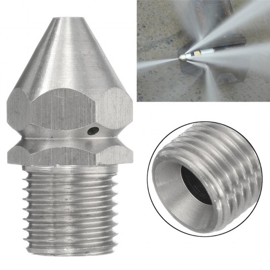 Pressure Washer Drain Sewer Cleaning Jetter Nozzle 4 Jet 1/4 Inch Male