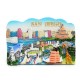 Resin Fridge Magnet Tourist Souvenir Favorite Travel Resin 3D Fridge Magnet San Diego