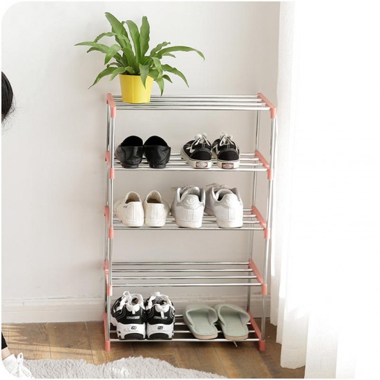 Stainless Steel Shoe Rack Multilayer Shoe Ark Dustproof Receive Shoe Shelf House Decorations