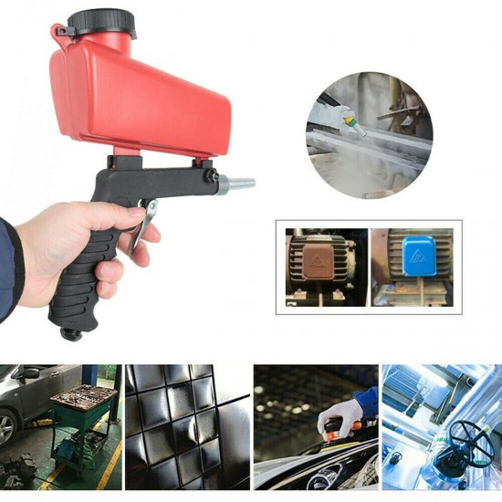 Upgrade Portable Sand Blast-er Media Blasting Nozzle G-un Removing Spot Rust Adjustable Sandblast Flows Sandblasting Machine