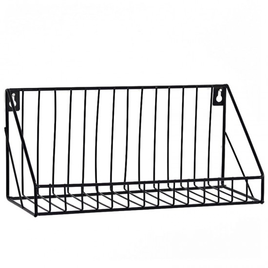 Vintage Creative Wall Storage Rack Industrial Style Iron Shelf Holder Display Home Decor