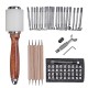 28Pcs DIY Professional Leather Craft Working Tools Kit for Hand Sewing Tools