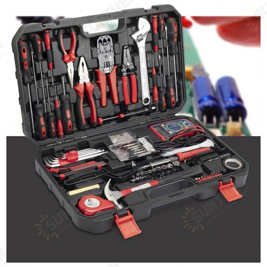 H2923A 138pcs Telecommunications Electrician Network Pliers Household Network Circuit Repair Combination Tools Kit