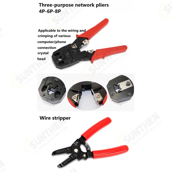 H2923A 138pcs Telecommunications Electrician Network Pliers Household Network Circuit Repair Combination Tools Kit