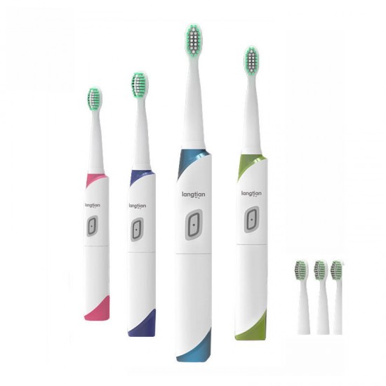 LT-Z18 Ultrasonic Sonic Electric Toothbrush with 4 Pcs Replacement Brush Heads