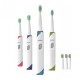 LT-Z18 Ultrasonic Sonic Electric Toothbrush with 4 Pcs Replacement Brush Heads