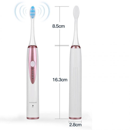 D02 Sonic Wireless Electric Toothbrush Rechargeable IPX7 Waterproof 3 Brushing Modes Electric Toothbrush For Deep Oral Care