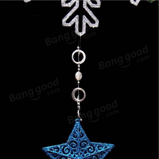 Christmas Star Snowflake Garland Hanging Pendant Tree Party Window Door Decoration