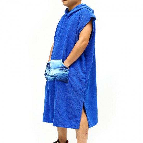 Microfiber Cloak Costume Hooded Toweling Bathrobe Beach Towel Lazy Bathrobe Cloak