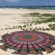 WX-16 150cm Bohemian Thin Chiffon Beach Towel Mat Mandala Round Silk Scarf Bed Sheet Tapestry