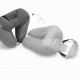 2 In 1 U Shape Neck Pillow Cotton Headrest Cushion Eye Mask Airplane Travel Sleep Rest