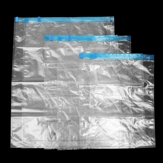 6Pcs Clothes Vacuum Compression Storage Bag Space Saver Travel Luggage Hand Rolling Clothing Plastic Vacuum Packing Sacks