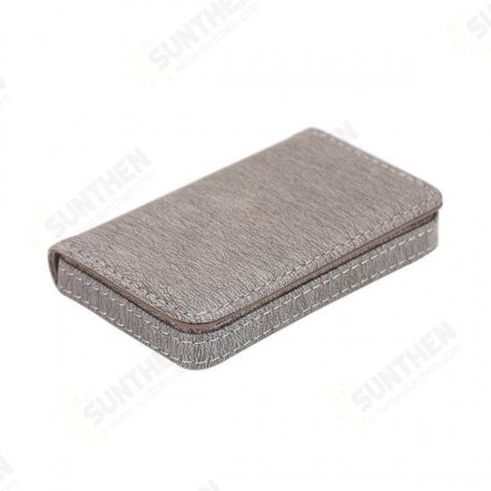 PU Leather Card Holder Credit Card Case Portable ID Card Storage Box Men Women