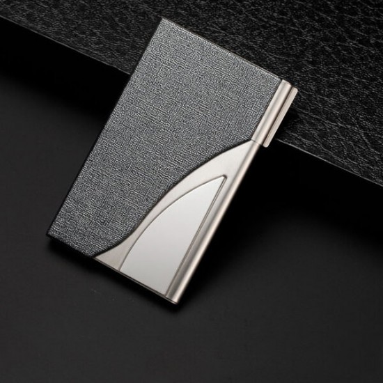 Stainless Steel Metal Card Holder Credit Card Case Portable ID Card Clip Box